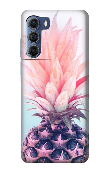 W3711 Pink Pineapple Hülle Schutzhülle Taschen und Leder Flip für Motorola Edge S30