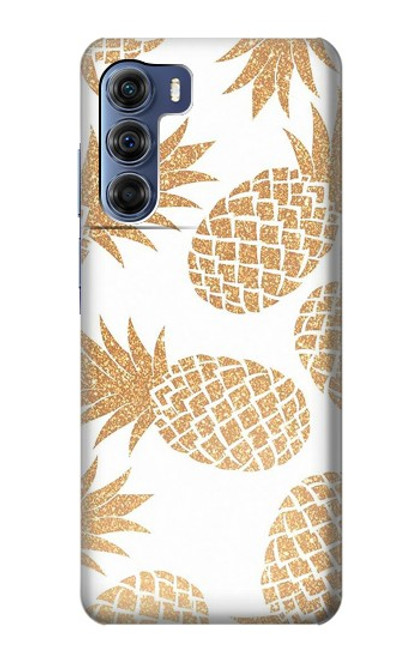 W3718 Seamless Pineapple Hülle Schutzhülle Taschen und Leder Flip für Motorola Edge S30