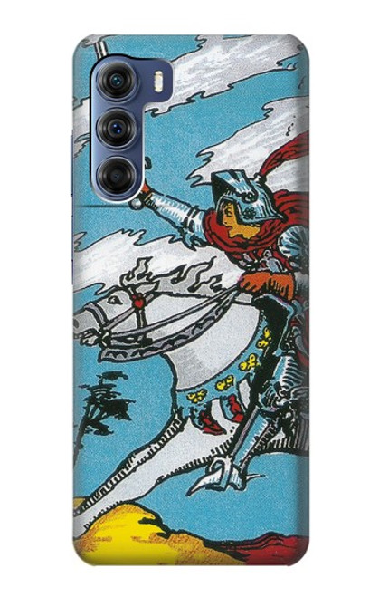 W3731 Tarot Card Knight of Swords Hülle Schutzhülle Taschen und Leder Flip für Motorola Edge S30