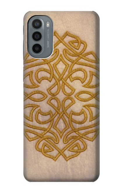 W3796 Celtic Knot Hülle Schutzhülle Taschen und Leder Flip für Motorola Moto G31