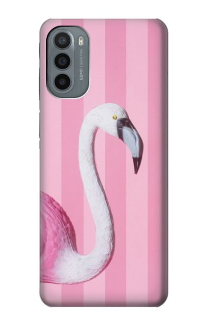 W3805 Flamingo Pink Pastel Hülle Schutzhülle Taschen und Leder Flip für Motorola Moto G31