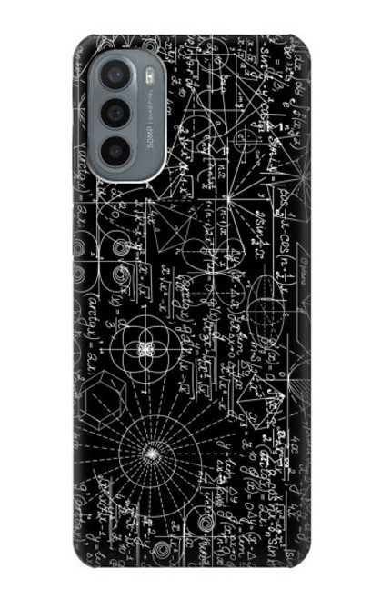 W3808 Mathematics Blackboard Hülle Schutzhülle Taschen und Leder Flip für Motorola Moto G31