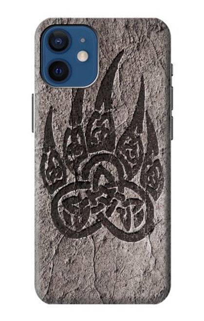 W3832 Viking Norse Bear Paw Berserkers Rock Hülle Schutzhülle Taschen und Leder Flip für iPhone 12 mini