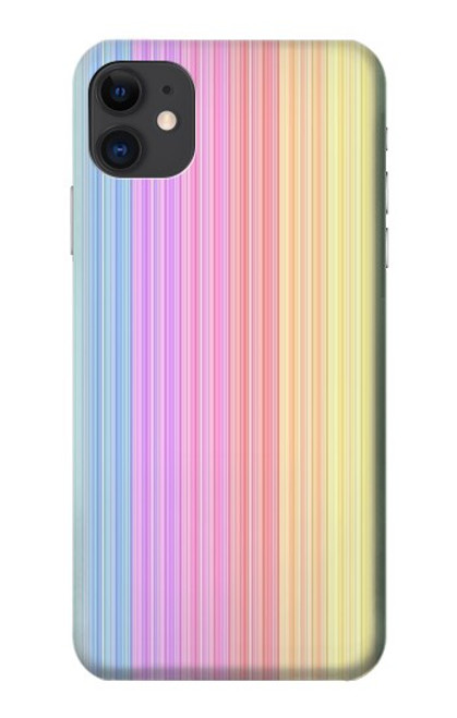 W3849 Colorful Vertical Colors Hülle Schutzhülle Taschen und Leder Flip für iPhone 11