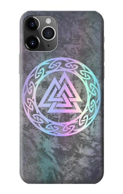 W3833 Valknut Odin Wotans Knot Hrungnir Heart Hülle Schutzhülle Taschen und Leder Flip für iPhone 11 Pro