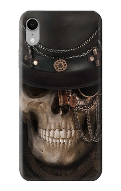 W3852 Steampunk Skull Hülle Schutzhülle Taschen und Leder Flip für iPhone XR