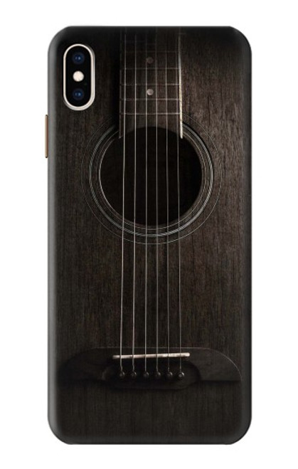 W3834 Old Woods Black Guitar Hülle Schutzhülle Taschen und Leder Flip für iPhone XS Max