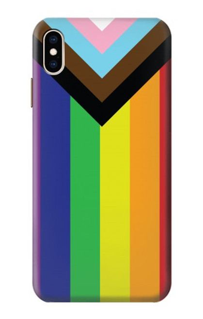 W3846 Pride Flag LGBT Hülle Schutzhülle Taschen und Leder Flip für iPhone XS Max