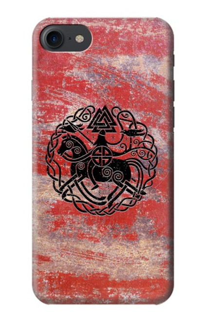 W3831 Viking Norse Ancient Symbol Hülle Schutzhülle Taschen und Leder Flip für iPhone 7, iPhone 8, iPhone SE (2020) (2022)