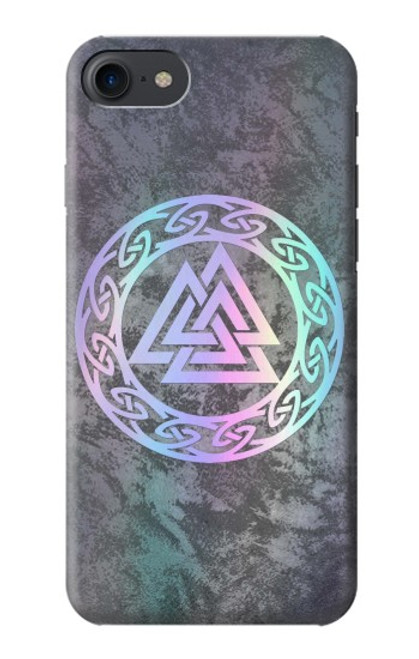 W3833 Valknut Odin Wotans Knot Hrungnir Heart Hülle Schutzhülle Taschen und Leder Flip für iPhone 7, iPhone 8, iPhone SE (2020) (2022)