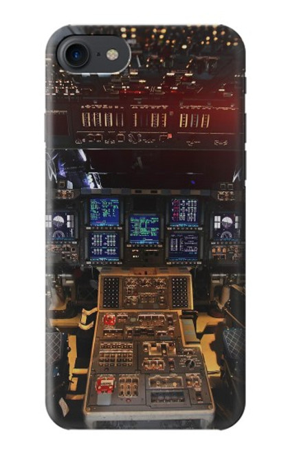 W3836 Airplane Cockpit Hülle Schutzhülle Taschen und Leder Flip für iPhone 7, iPhone 8, iPhone SE (2020) (2022)