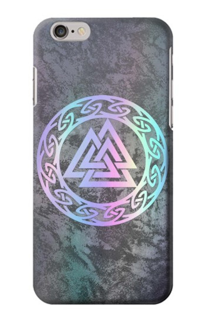 W3833 Valknut Odin Wotans Knot Hrungnir Heart Hülle Schutzhülle Taschen und Leder Flip für iPhone 6 6S