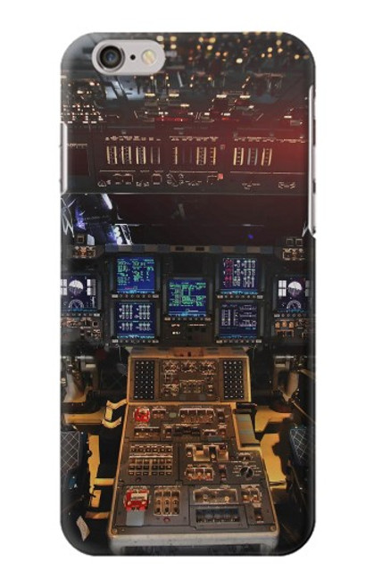 W3836 Airplane Cockpit Hülle Schutzhülle Taschen und Leder Flip für iPhone 6 6S