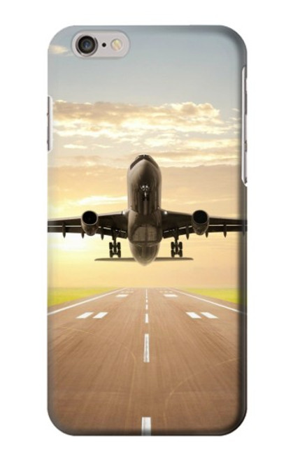 W3837 Airplane Take off Sunrise Hülle Schutzhülle Taschen und Leder Flip für iPhone 6 6S
