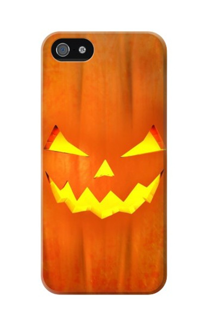 W3828 Pumpkin Halloween Hülle Schutzhülle Taschen und Leder Flip für iPhone 5 5S SE