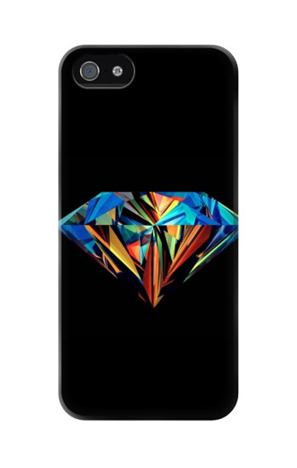 W3842 Abstract Colorful Diamond Hülle Schutzhülle Taschen und Leder Flip für iPhone 5 5S SE