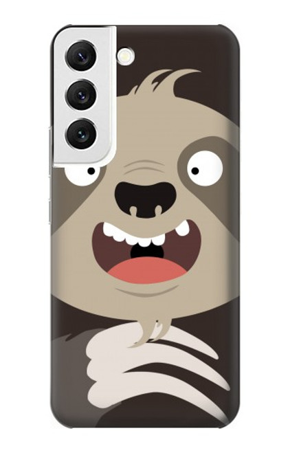 W3855 Sloth Face Cartoon Hülle Schutzhülle Taschen und Leder Flip für Samsung Galaxy S22