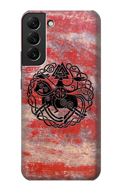 W3831 Viking Norse Ancient Symbol Hülle Schutzhülle Taschen und Leder Flip für Samsung Galaxy S22 Plus