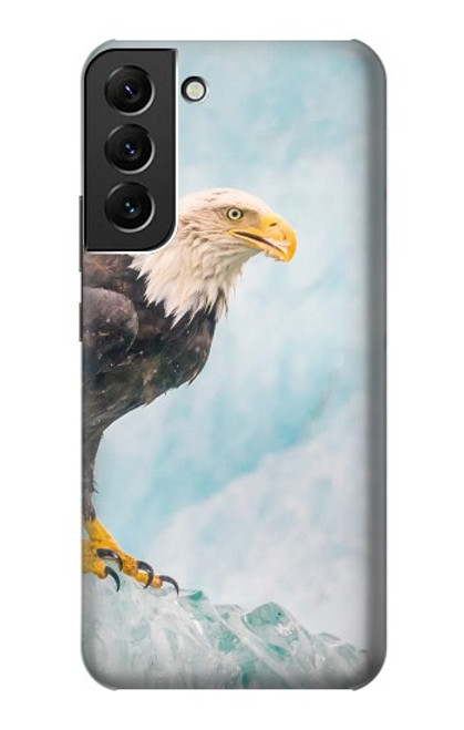 W3843 Bald Eagle On Ice Hülle Schutzhülle Taschen und Leder Flip für Samsung Galaxy S22 Plus