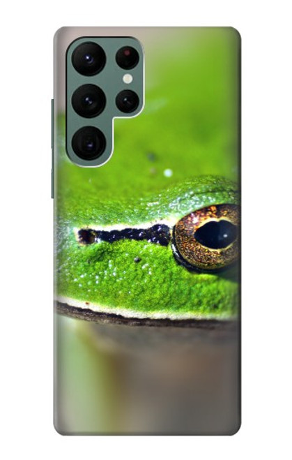 W3845 Green frog Hülle Schutzhülle Taschen und Leder Flip für Samsung Galaxy S22 Ultra