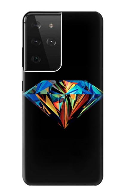 W3842 Abstract Colorful Diamond Hülle Schutzhülle Taschen und Leder Flip für Samsung Galaxy S21 Ultra 5G