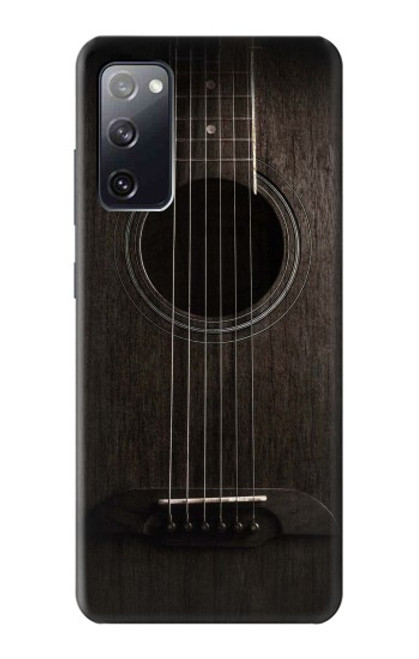 W3834 Old Woods Black Guitar Hülle Schutzhülle Taschen und Leder Flip für Samsung Galaxy S20 FE