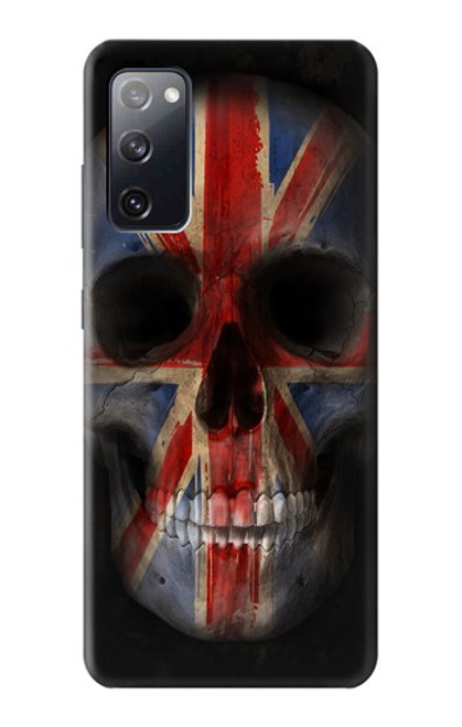 W3848 United Kingdom Flag Skull Hülle Schutzhülle Taschen und Leder Flip für Samsung Galaxy S20 FE