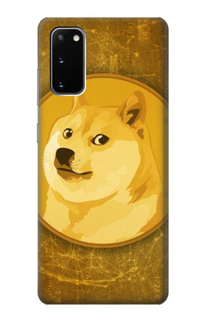 W3826 Dogecoin Shiba Hülle Schutzhülle Taschen und Leder Flip für Samsung Galaxy S20