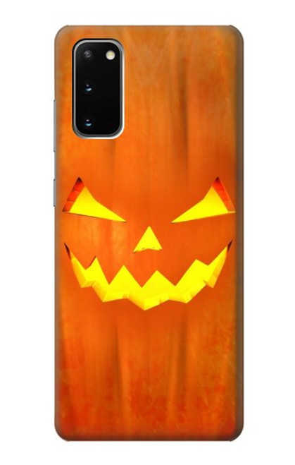 W3828 Pumpkin Halloween Hülle Schutzhülle Taschen und Leder Flip für Samsung Galaxy S20