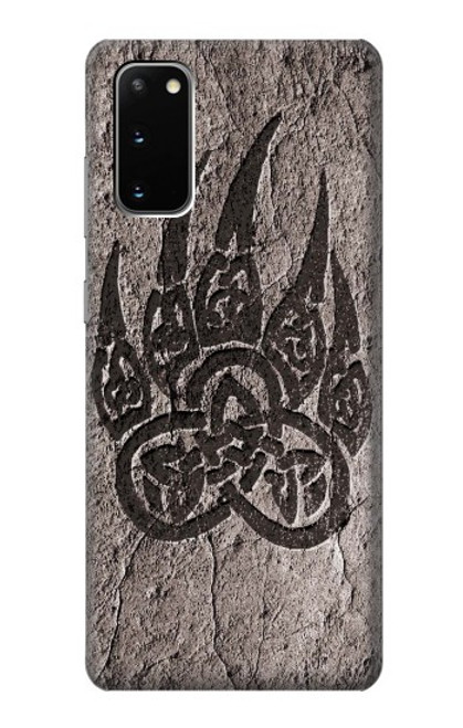 W3832 Viking Norse Bear Paw Berserkers Rock Hülle Schutzhülle Taschen und Leder Flip für Samsung Galaxy S20