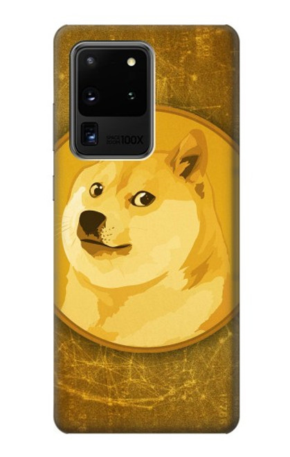 W3826 Dogecoin Shiba Hülle Schutzhülle Taschen und Leder Flip für Samsung Galaxy S20 Ultra