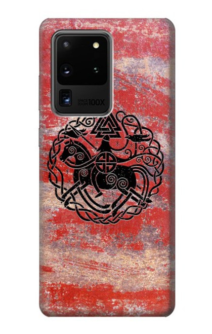 W3831 Viking Norse Ancient Symbol Hülle Schutzhülle Taschen und Leder Flip für Samsung Galaxy S20 Ultra