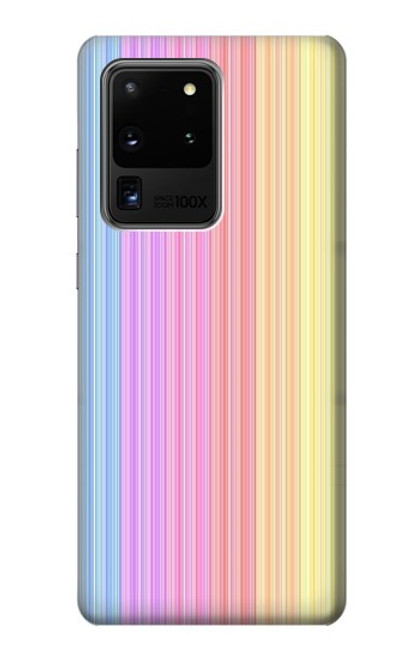 W3849 Colorful Vertical Colors Hülle Schutzhülle Taschen und Leder Flip für Samsung Galaxy S20 Ultra