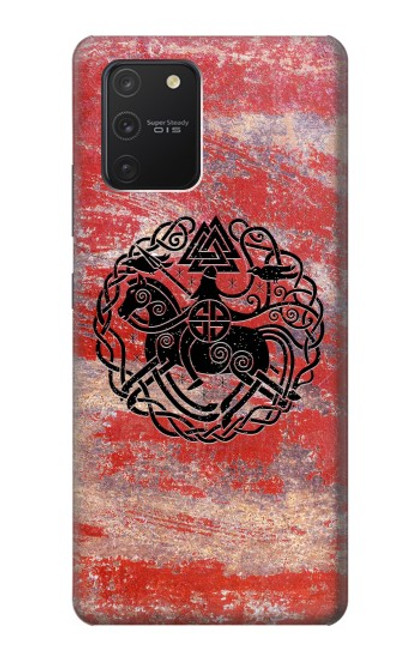 W3831 Viking Norse Ancient Symbol Hülle Schutzhülle Taschen und Leder Flip für Samsung Galaxy S10 Lite