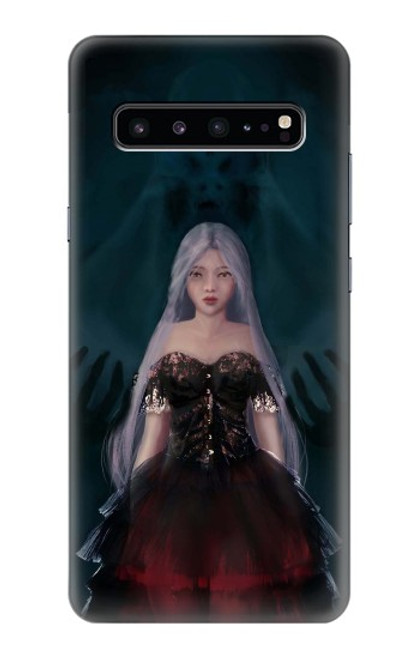 W3847 Lilith Devil Bride Gothic Girl Skull Grim Reaper Hülle Schutzhülle Taschen und Leder Flip für Samsung Galaxy S10 5G