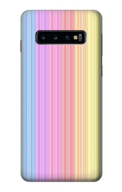 W3849 Colorful Vertical Colors Hülle Schutzhülle Taschen und Leder Flip für Samsung Galaxy S10