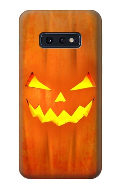 W3828 Pumpkin Halloween Hülle Schutzhülle Taschen und Leder Flip für Samsung Galaxy S10e