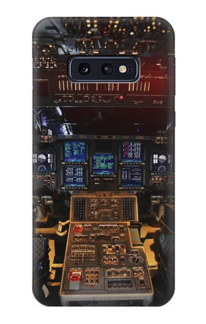 W3836 Airplane Cockpit Hülle Schutzhülle Taschen und Leder Flip für Samsung Galaxy S10e