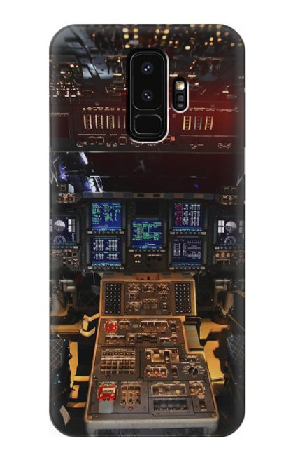 W3836 Airplane Cockpit Hülle Schutzhülle Taschen und Leder Flip für Samsung Galaxy S9 Plus