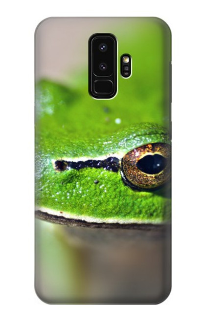 W3845 Green frog Hülle Schutzhülle Taschen und Leder Flip für Samsung Galaxy S9 Plus