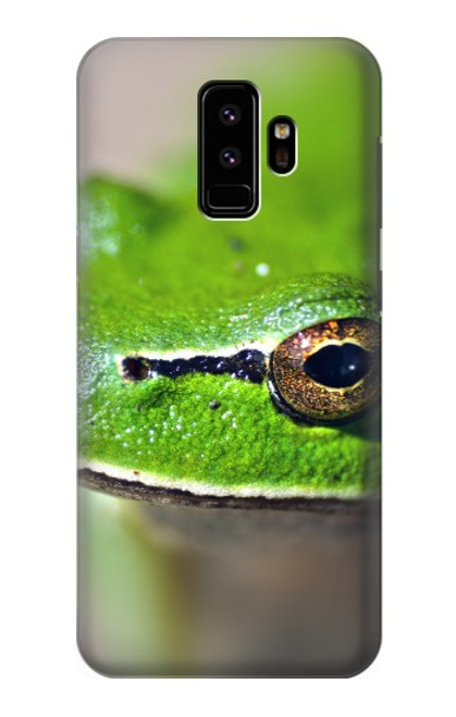 W3845 Green frog Hülle Schutzhülle Taschen und Leder Flip für Samsung Galaxy S9