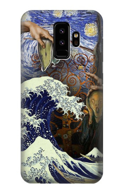 W3851 World of Art Van Gogh Hokusai Da Vinci Hülle Schutzhülle Taschen und Leder Flip für Samsung Galaxy S9