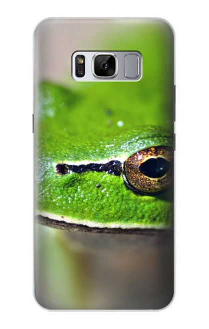 W3845 Green frog Hülle Schutzhülle Taschen und Leder Flip für Samsung Galaxy S8