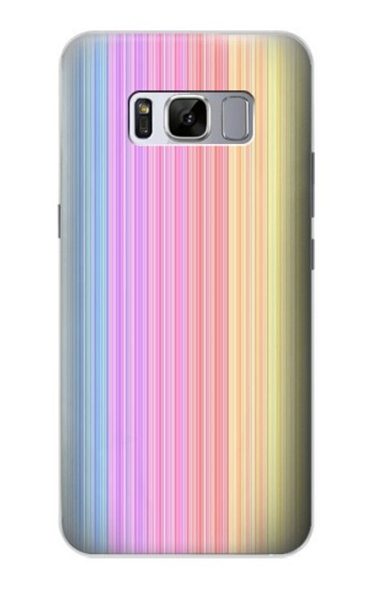W3849 Colorful Vertical Colors Hülle Schutzhülle Taschen und Leder Flip für Samsung Galaxy S8