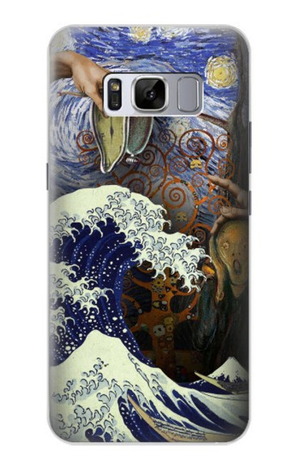 W3851 World of Art Van Gogh Hokusai Da Vinci Hülle Schutzhülle Taschen und Leder Flip für Samsung Galaxy S8