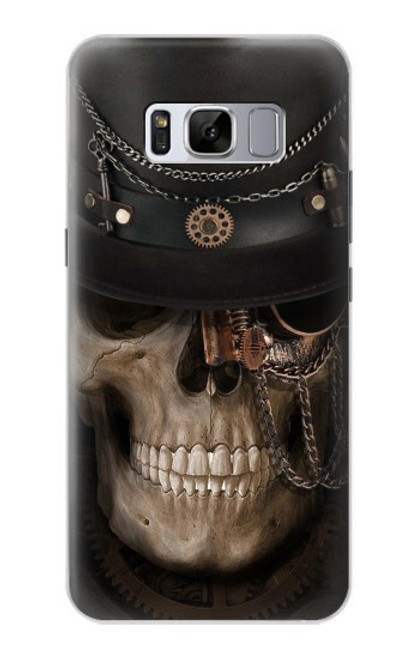 W3852 Steampunk Skull Hülle Schutzhülle Taschen und Leder Flip für Samsung Galaxy S8