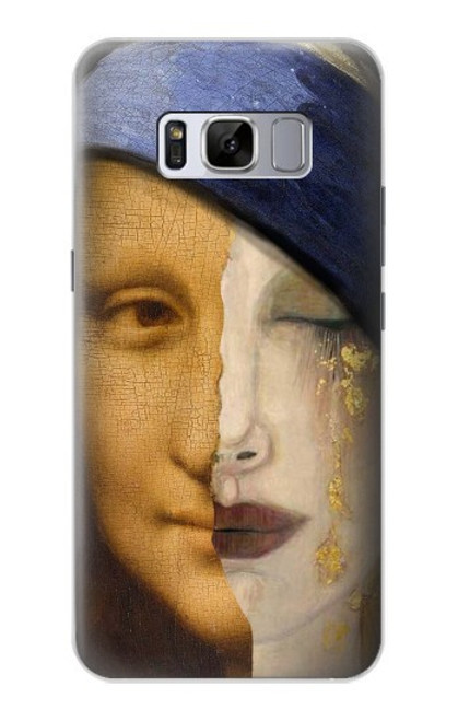W3853 Mona Lisa Gustav Klimt Vermeer Hülle Schutzhülle Taschen und Leder Flip für Samsung Galaxy S8
