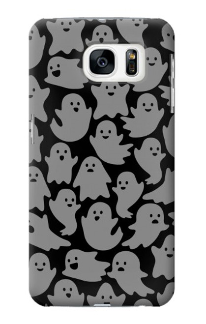 W3835 Cute Ghost Pattern Hülle Schutzhülle Taschen und Leder Flip für Samsung Galaxy S7