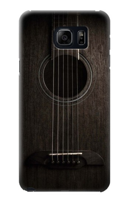 W3834 Old Woods Black Guitar Hülle Schutzhülle Taschen und Leder Flip für Samsung Galaxy S6 Edge Plus