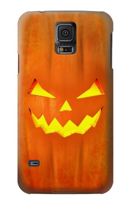 W3828 Pumpkin Halloween Hülle Schutzhülle Taschen und Leder Flip für Samsung Galaxy S5